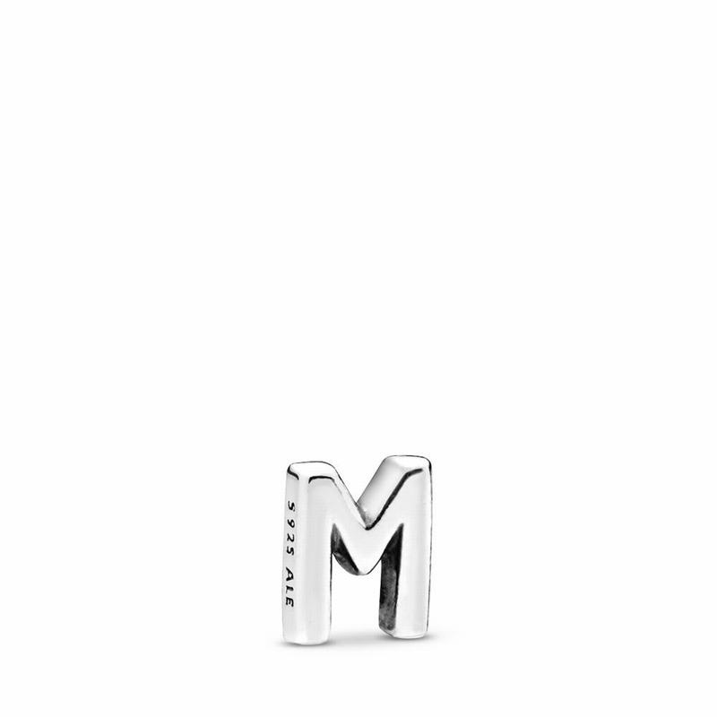 Pandora Australia Letter M Petite Locket Charm - Sterling Silver | QCEGPH042